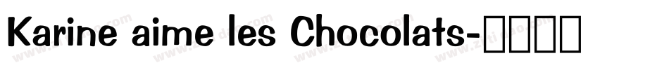 Karine aime les Chocolats字体转换